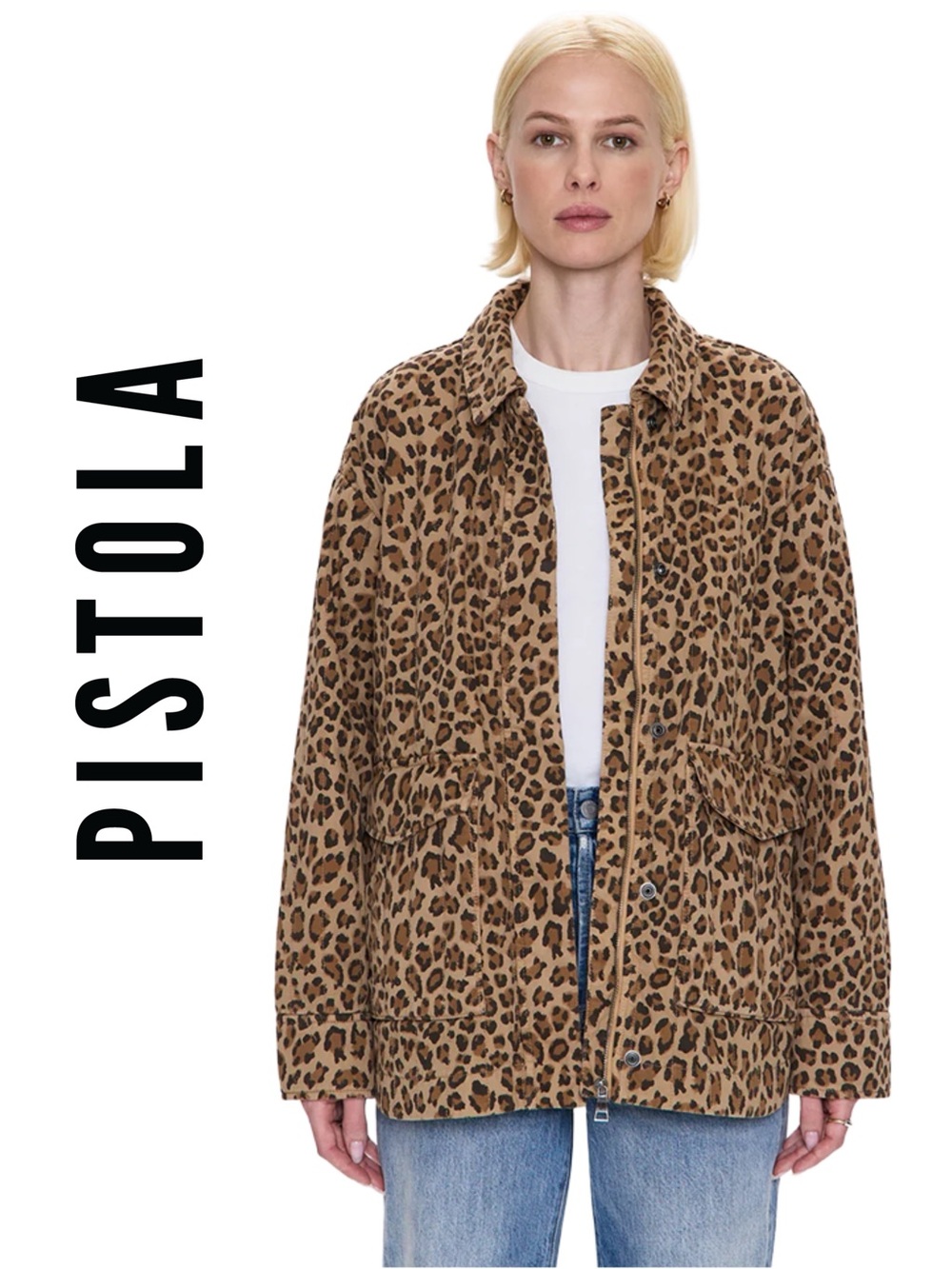 Anthropologie Pistola Cecile Quilted Leopard Jacket